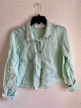 Cynthia Rowley 100% Linen Button-Up